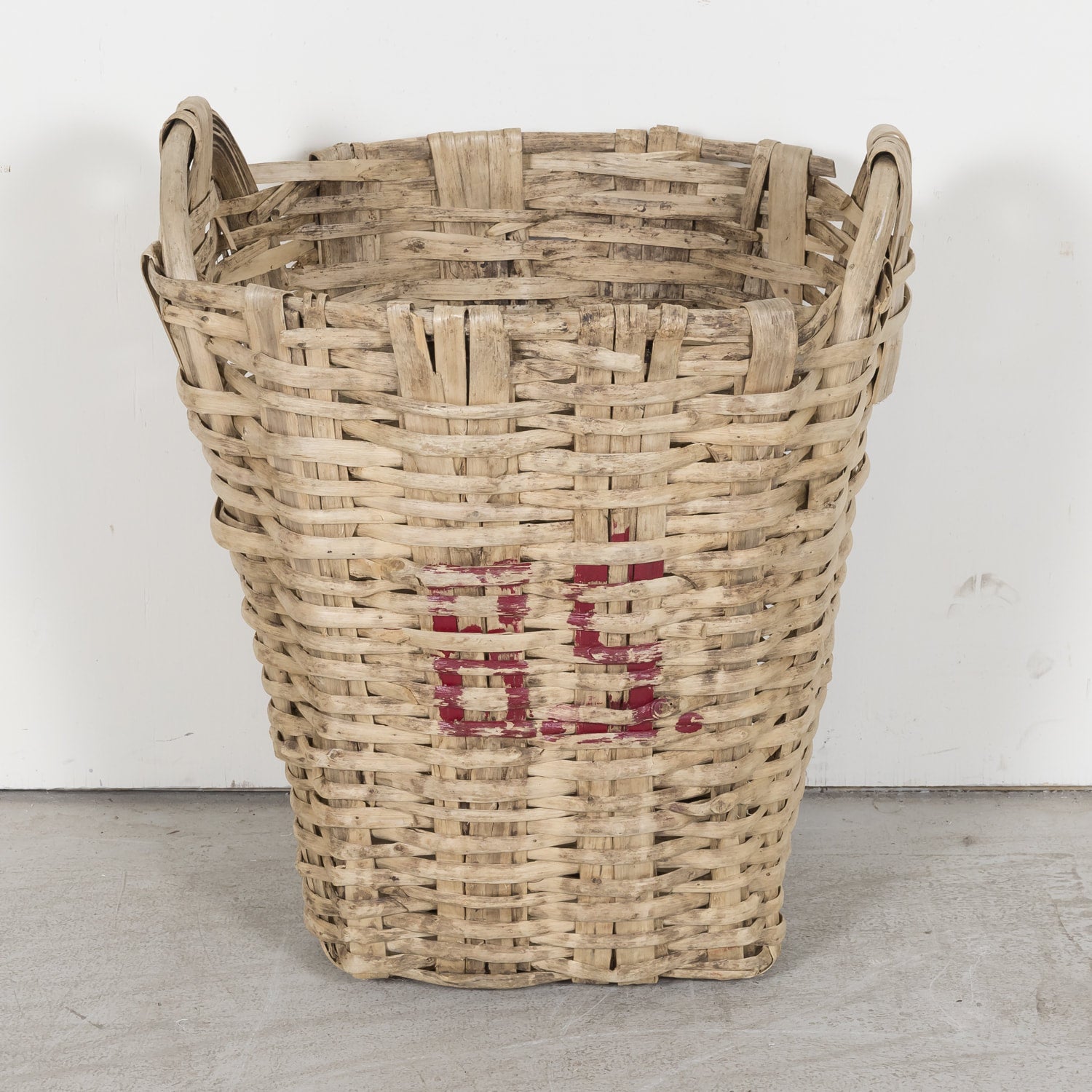 Early 20th Century Antique French Grape Hod or Gathering Basket