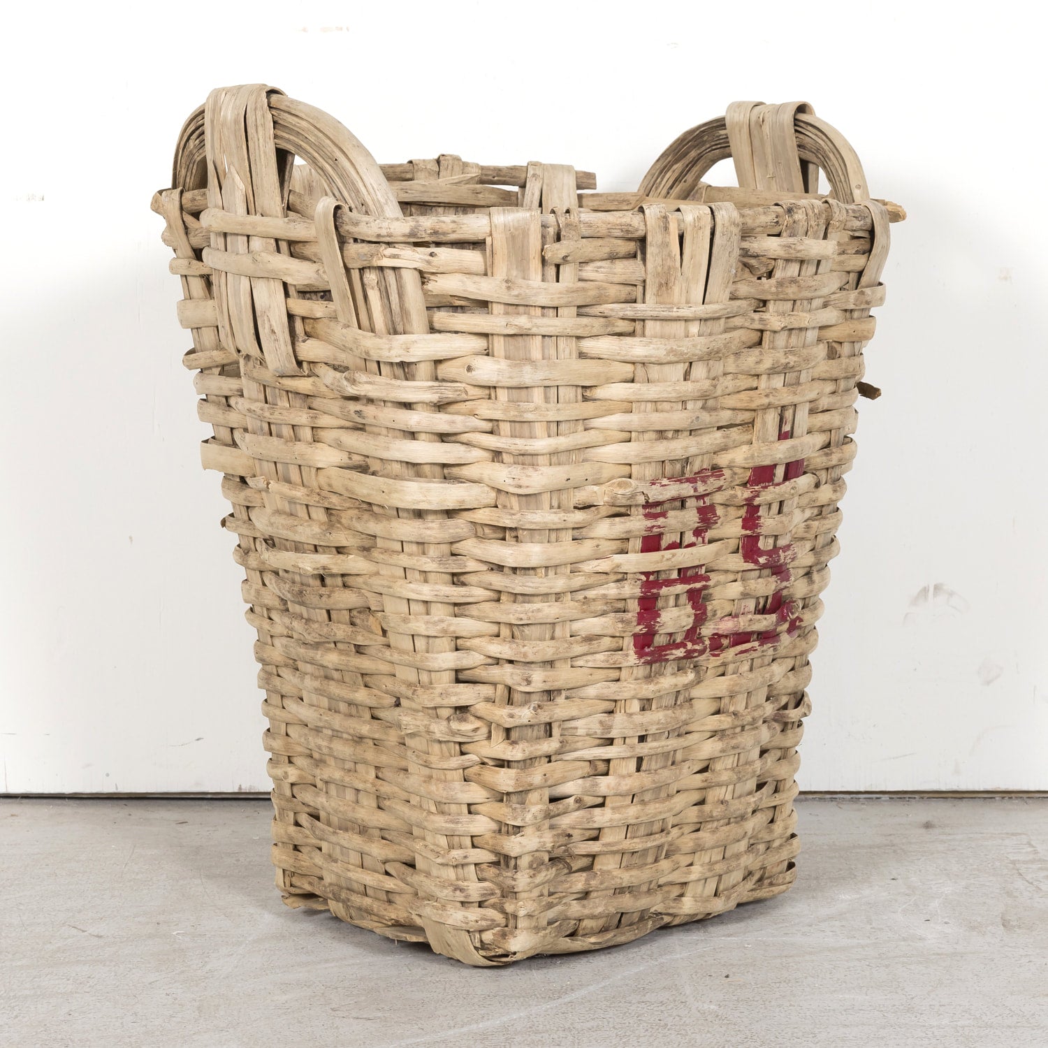 Early 20th Century Antique French Grape Hod or Gathering Basket