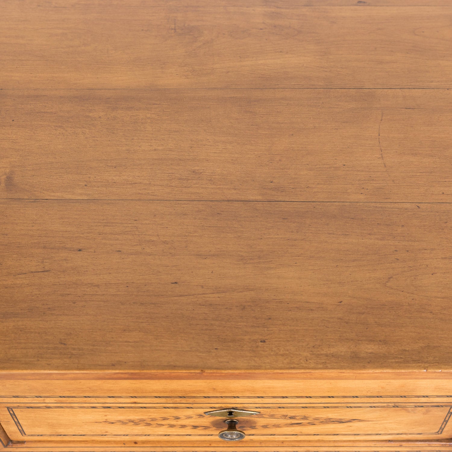 19th Century French Louis XVI Style Cherry Enfilade Buffet with Fruitwood Inlay