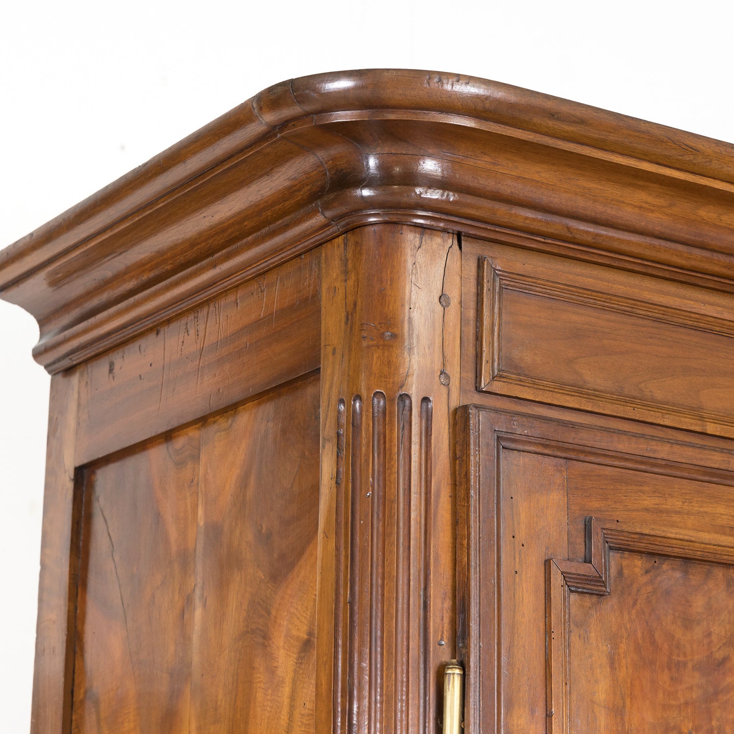 18th Century French Period Louis XVI Walnut Lyonnaise Armoire with Bottom Drawer