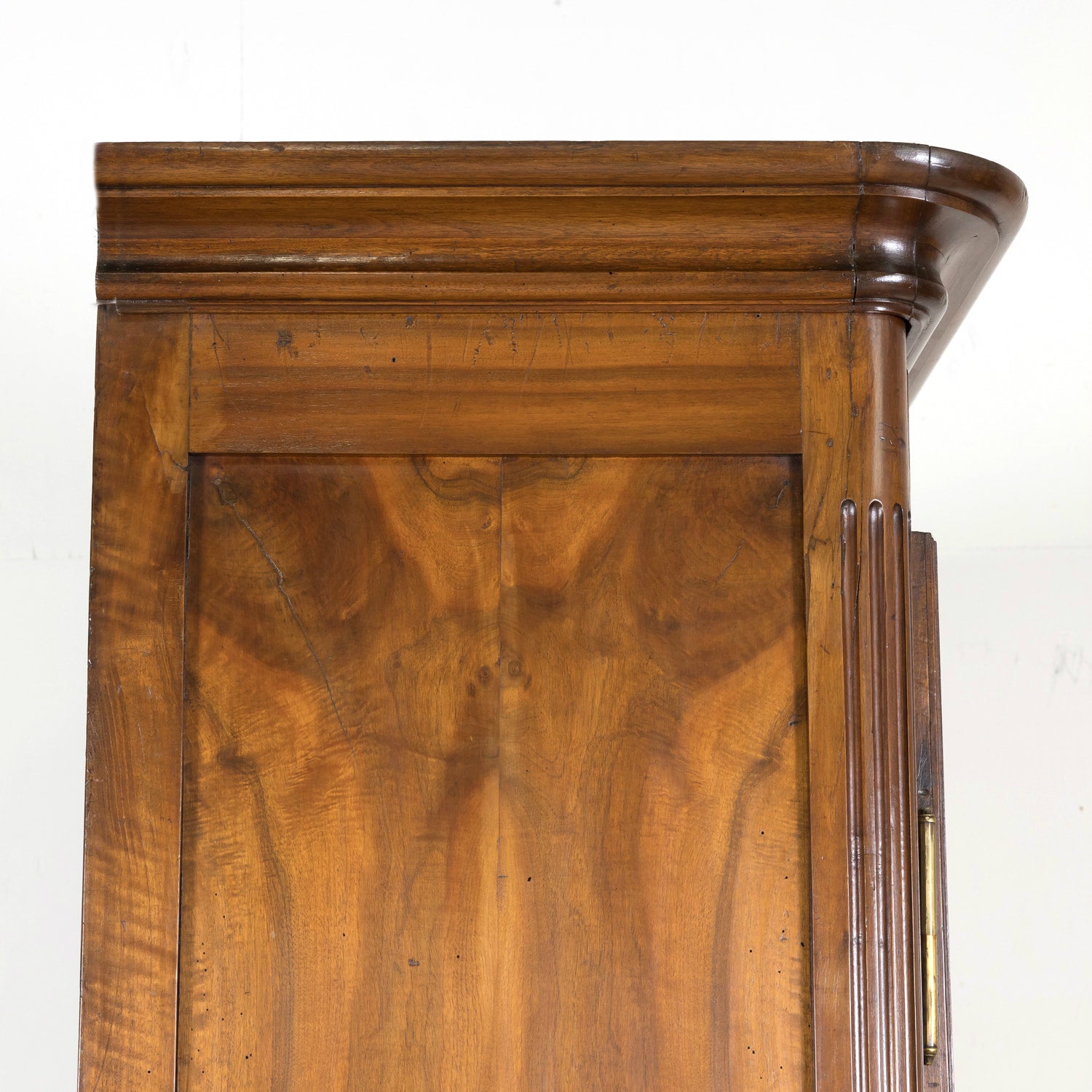 18th Century French Period Louis XVI Walnut Lyonnaise Armoire with Bottom Drawer