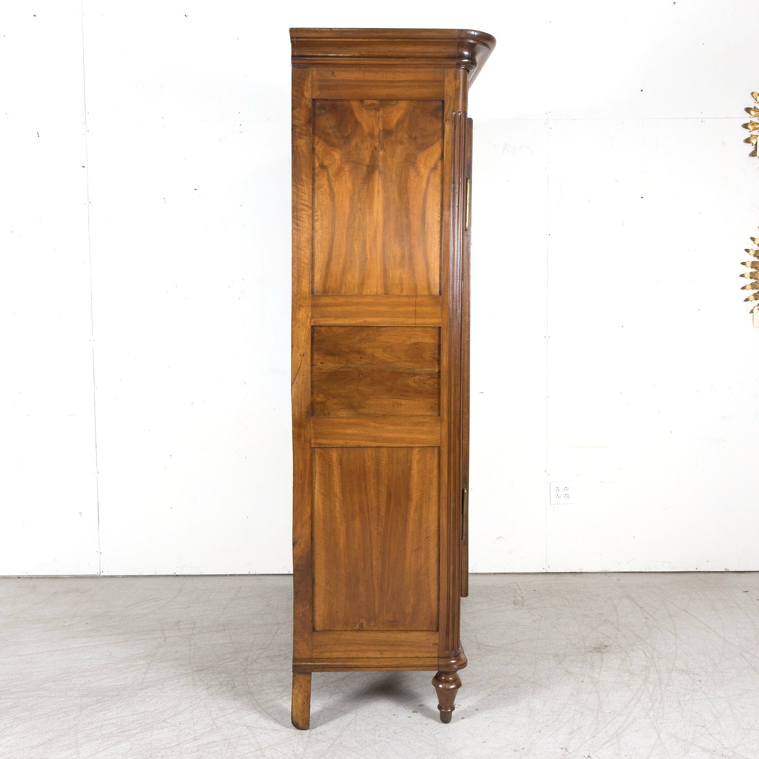 18th Century French Period Louis XVI Walnut Lyonnaise Armoire with Bottom Drawer