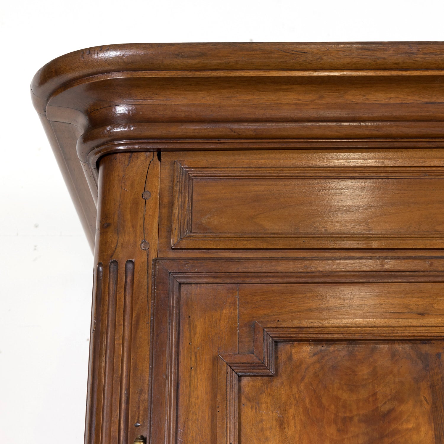 18th Century French Period Louis XVI Walnut Lyonnaise Armoire with Bottom Drawer