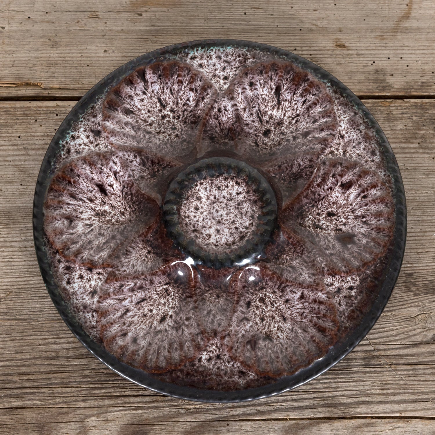 Vallauris Oyster Plates by Marius Giuge, Set of Six