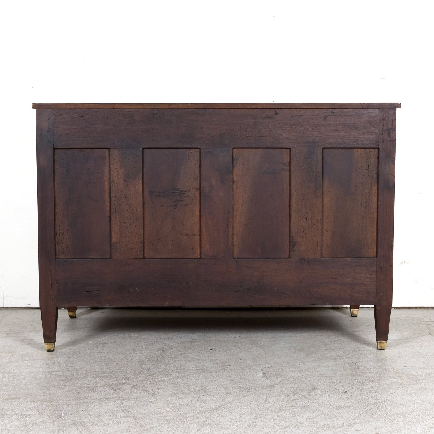 19th Century French Louis XVI Style Lyonnaise Bookmatched Burled Walnut Commode