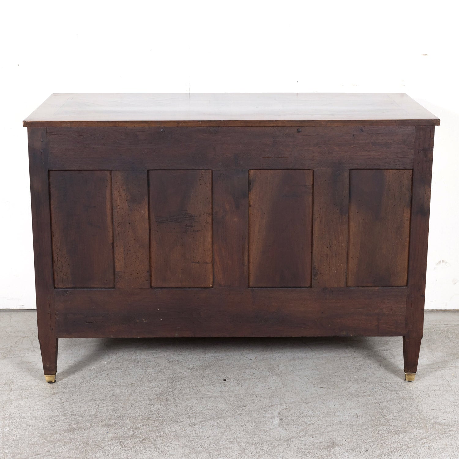 19th Century French Louis XVI Style Lyonnaise Bookmatched Burled Walnut Commode