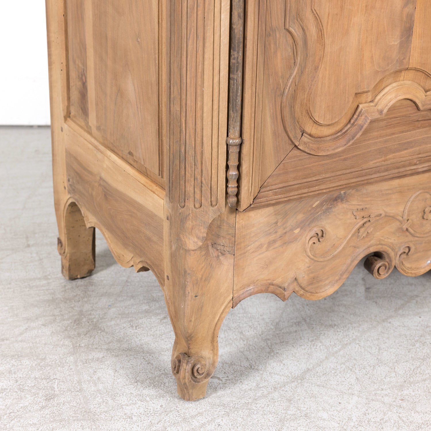 Exceptional 18th Century French Louis XV Period Bleached Walnut Lyonnaise Armoire