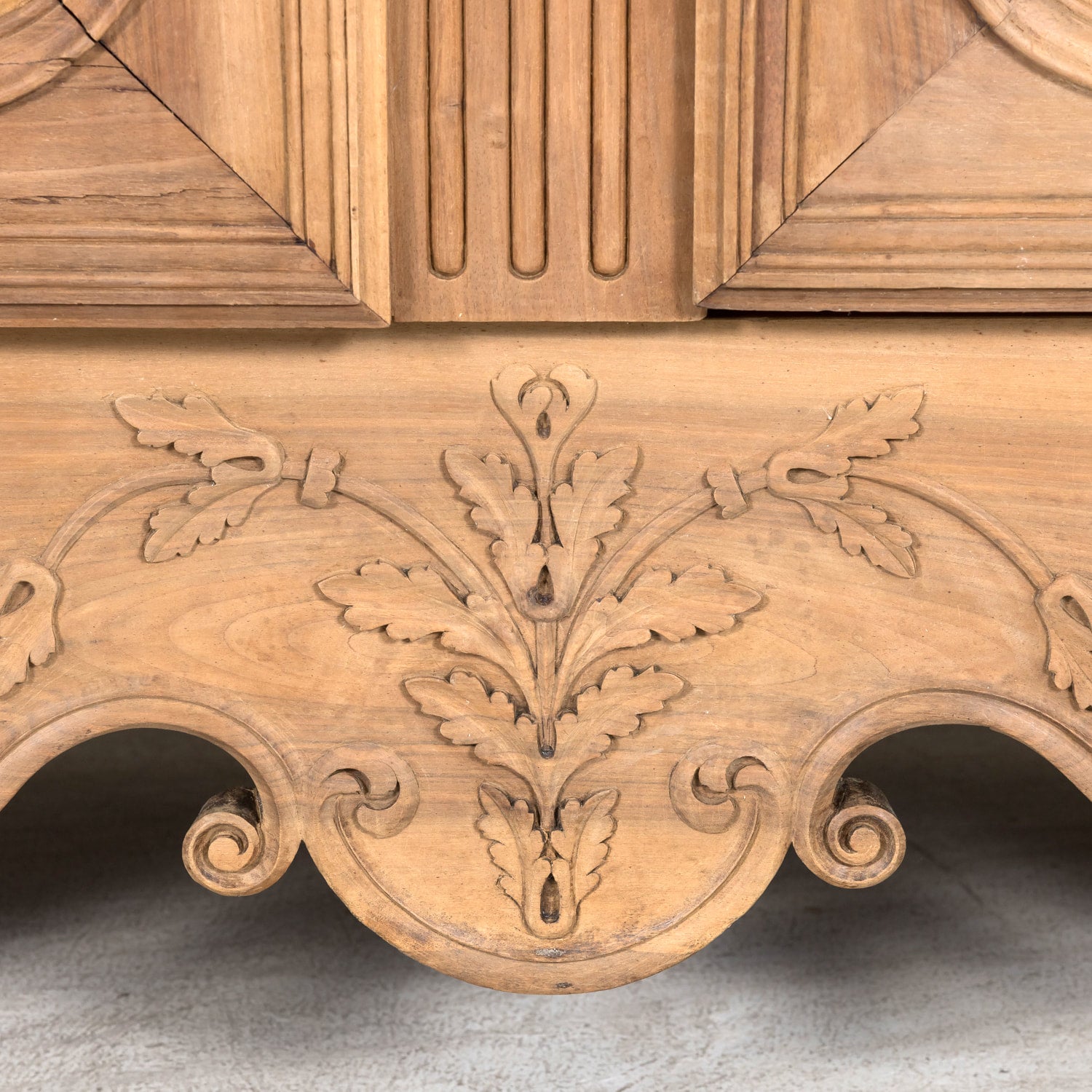 Exceptional 18th Century French Louis XV Period Bleached Walnut Lyonnaise Armoire