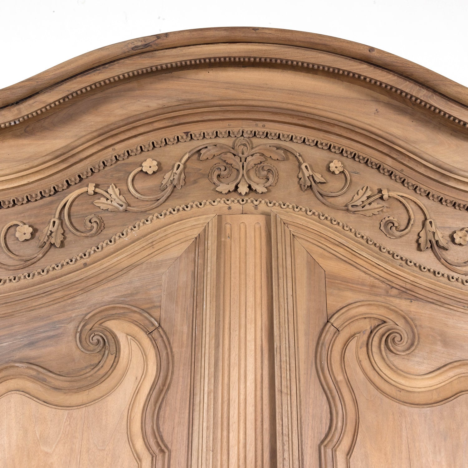 Exceptional 18th Century French Louis XV Period Bleached Walnut Lyonnaise Armoire