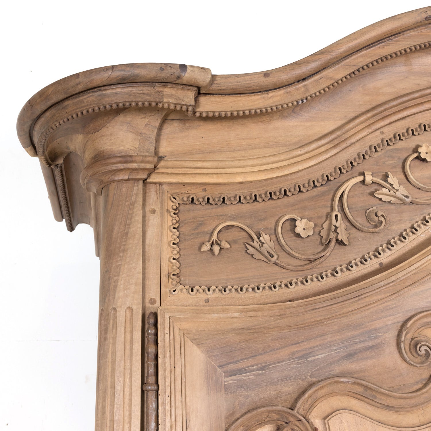 Exceptional 18th Century French Louis XV Period Bleached Walnut Lyonnaise Armoire