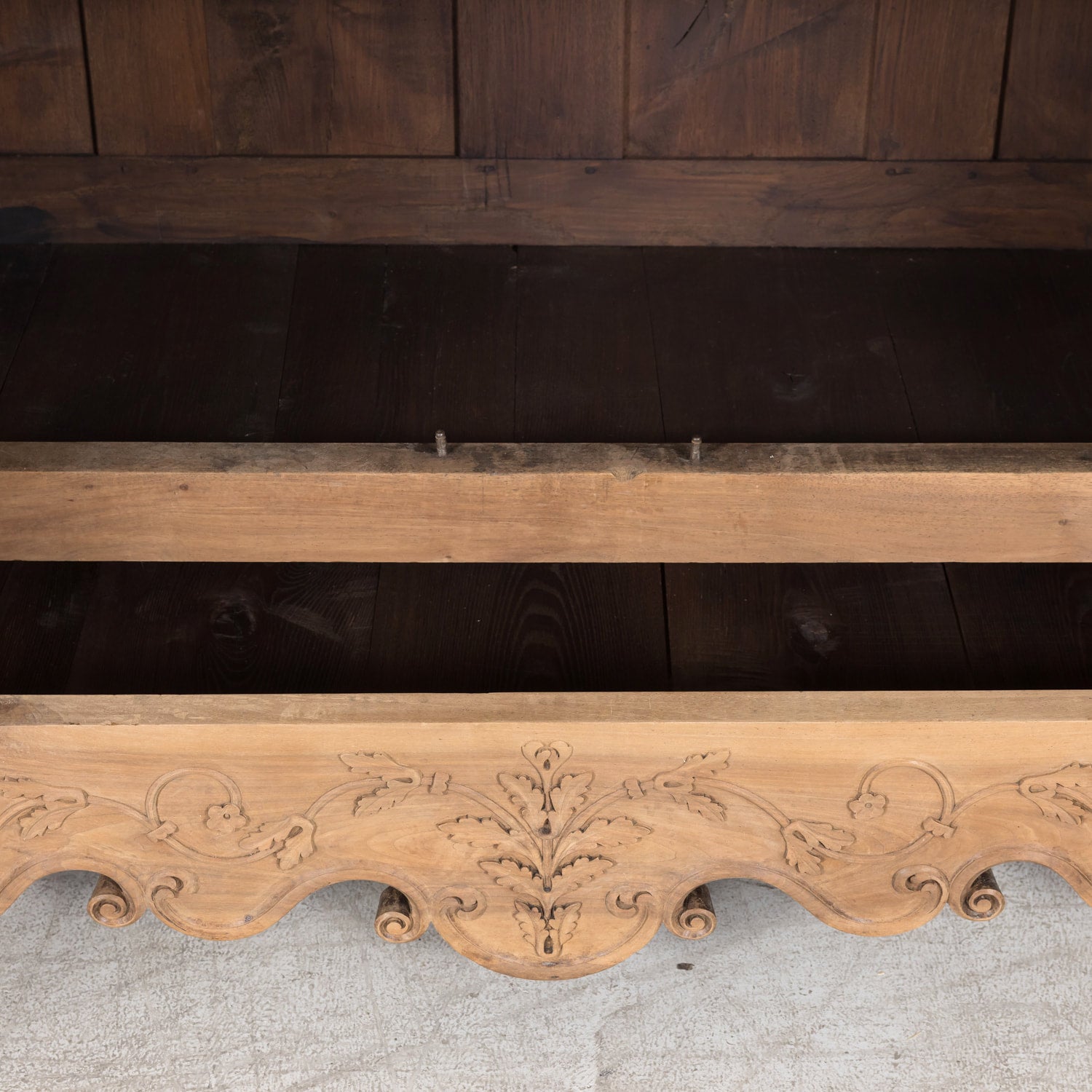 Exceptional 18th Century French Louis XV Period Bleached Walnut Lyonnaise Armoire