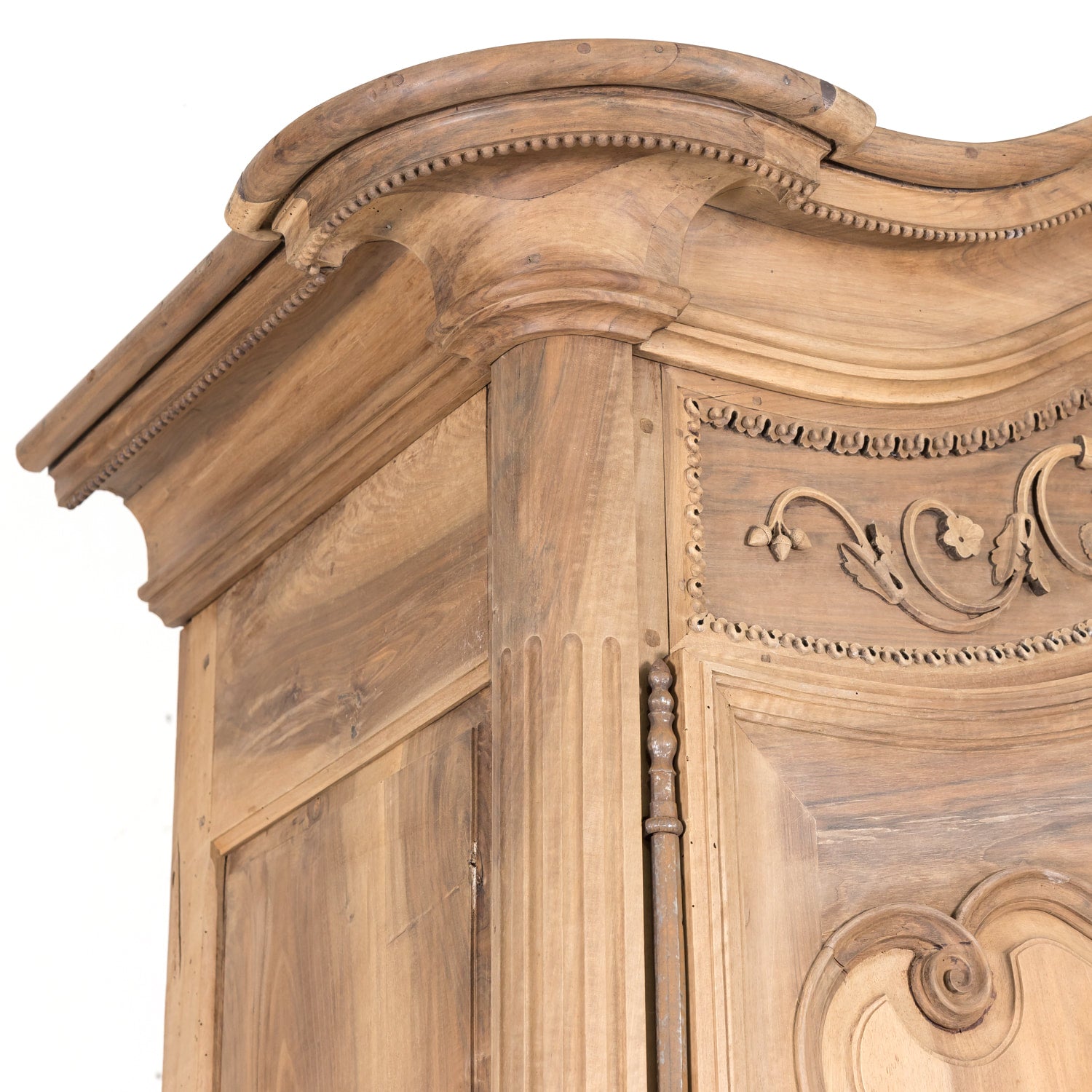 Exceptional 18th Century French Louis XV Period Bleached Walnut Lyonnaise Armoire