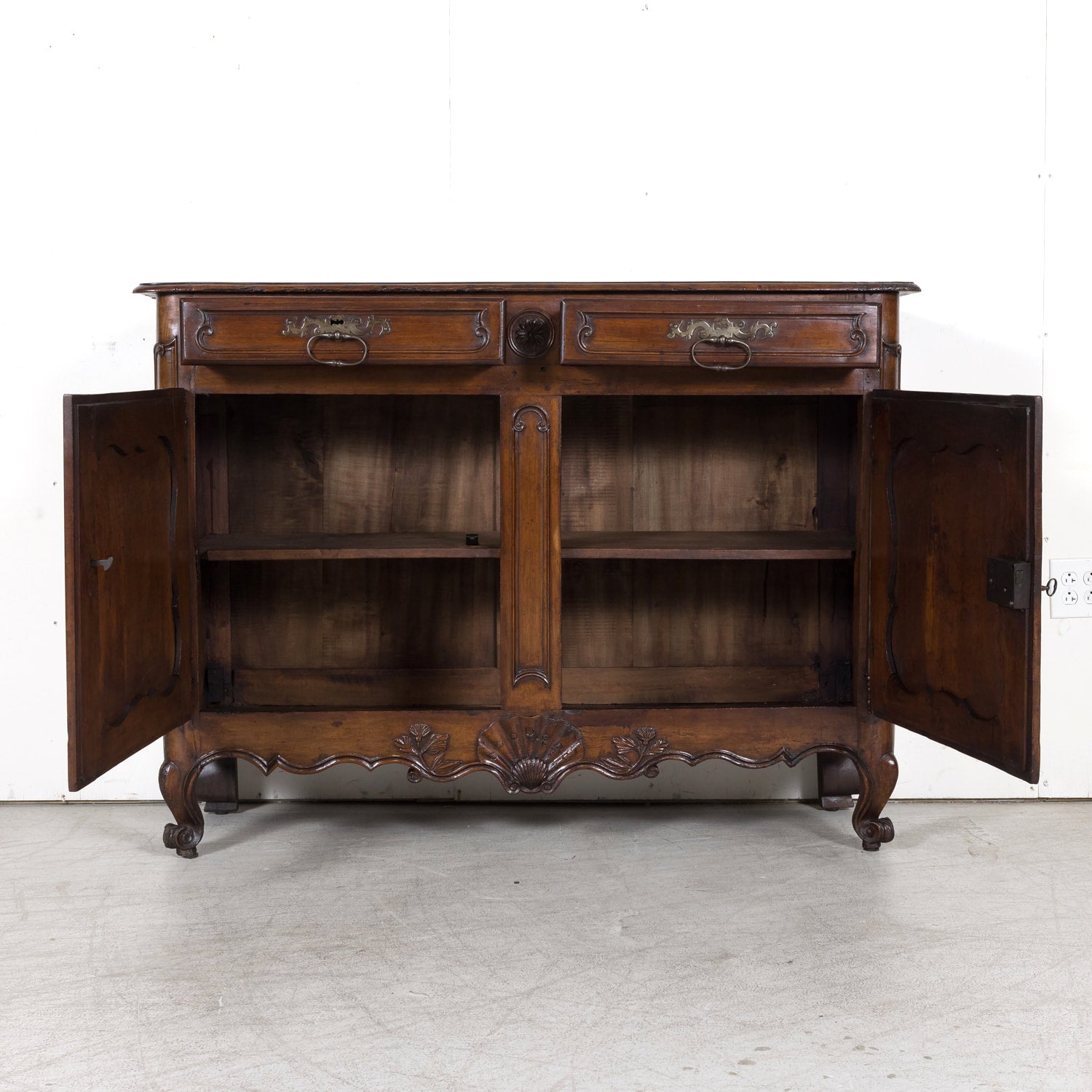 18th Century French Country Louis XV Period Walnut Bordelaise Buffet