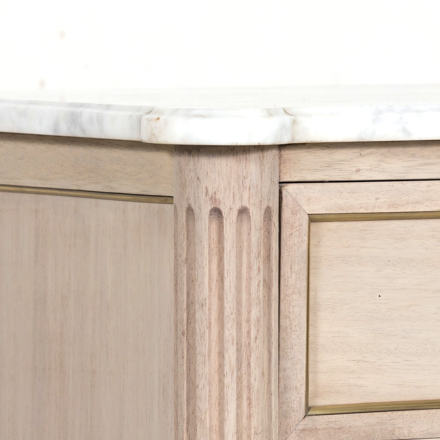 Early 20th Century French Louis XVI Style Bleached Mahogany Commode with Carrara Marble Top