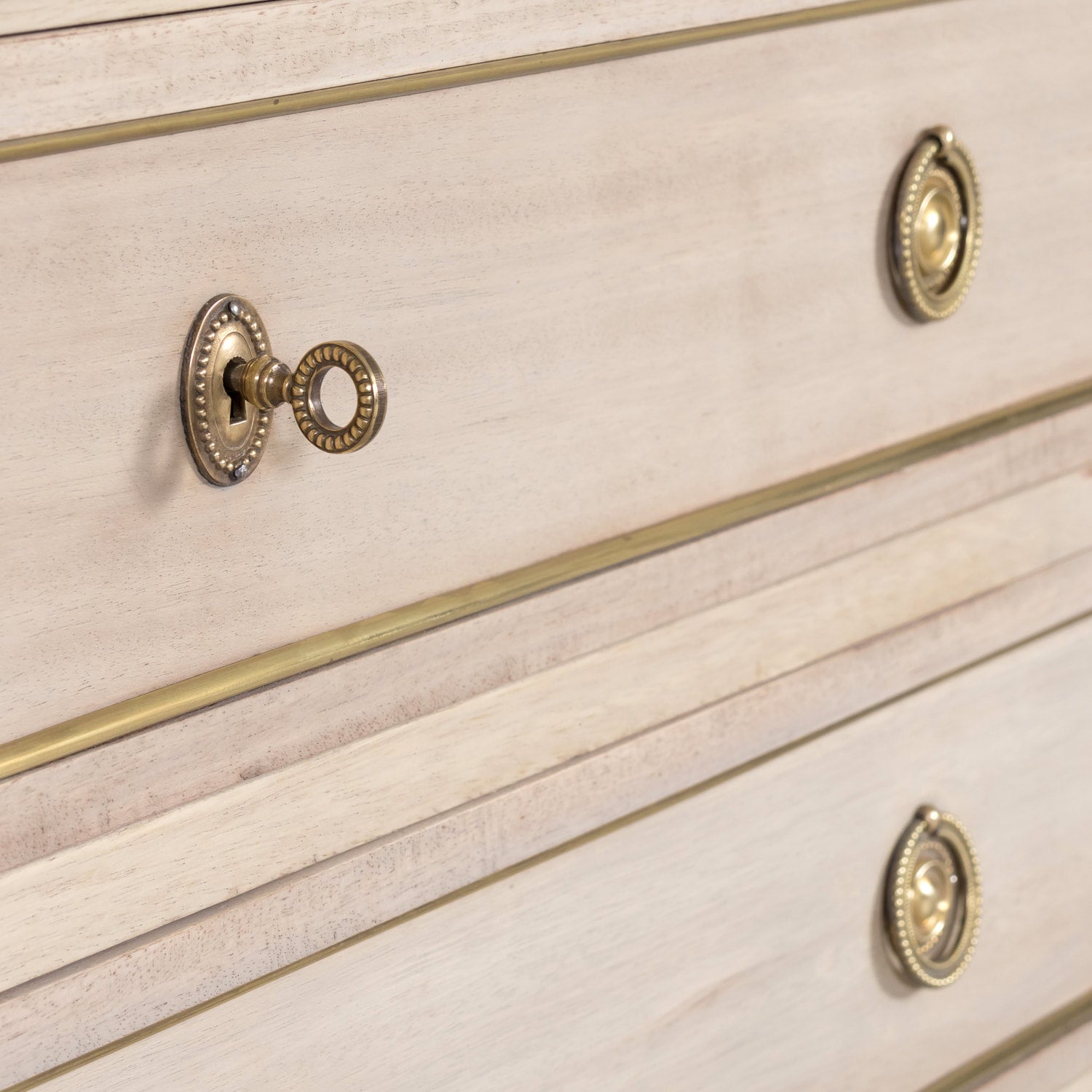Early 20th Century French Louis XVI Style Bleached Mahogany Commode with Carrara Marble Top