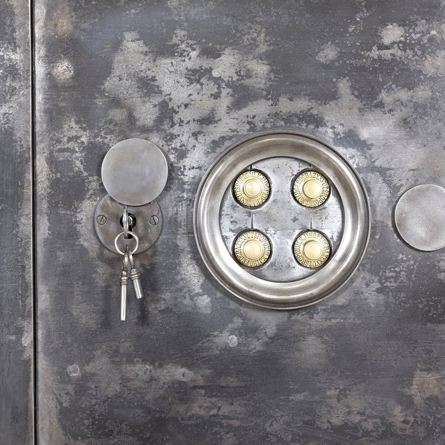 19th Century French Steel, Iron and Wood Safe with All Keys and Working Combination by Maison Vallet