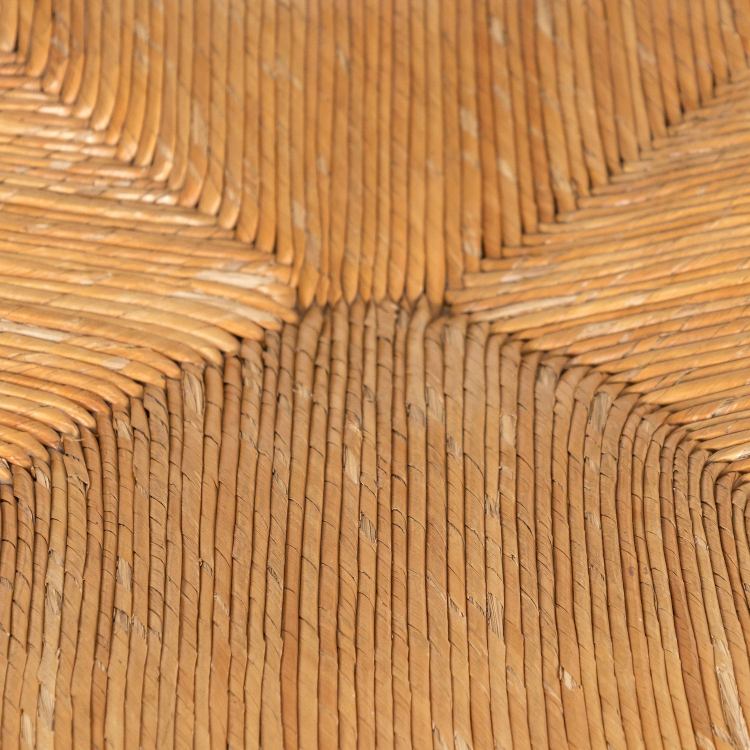 19th Century Country French Louis XV Style Walnut Ladder Back Dining Chairs with Rush Seats, Set of Eight