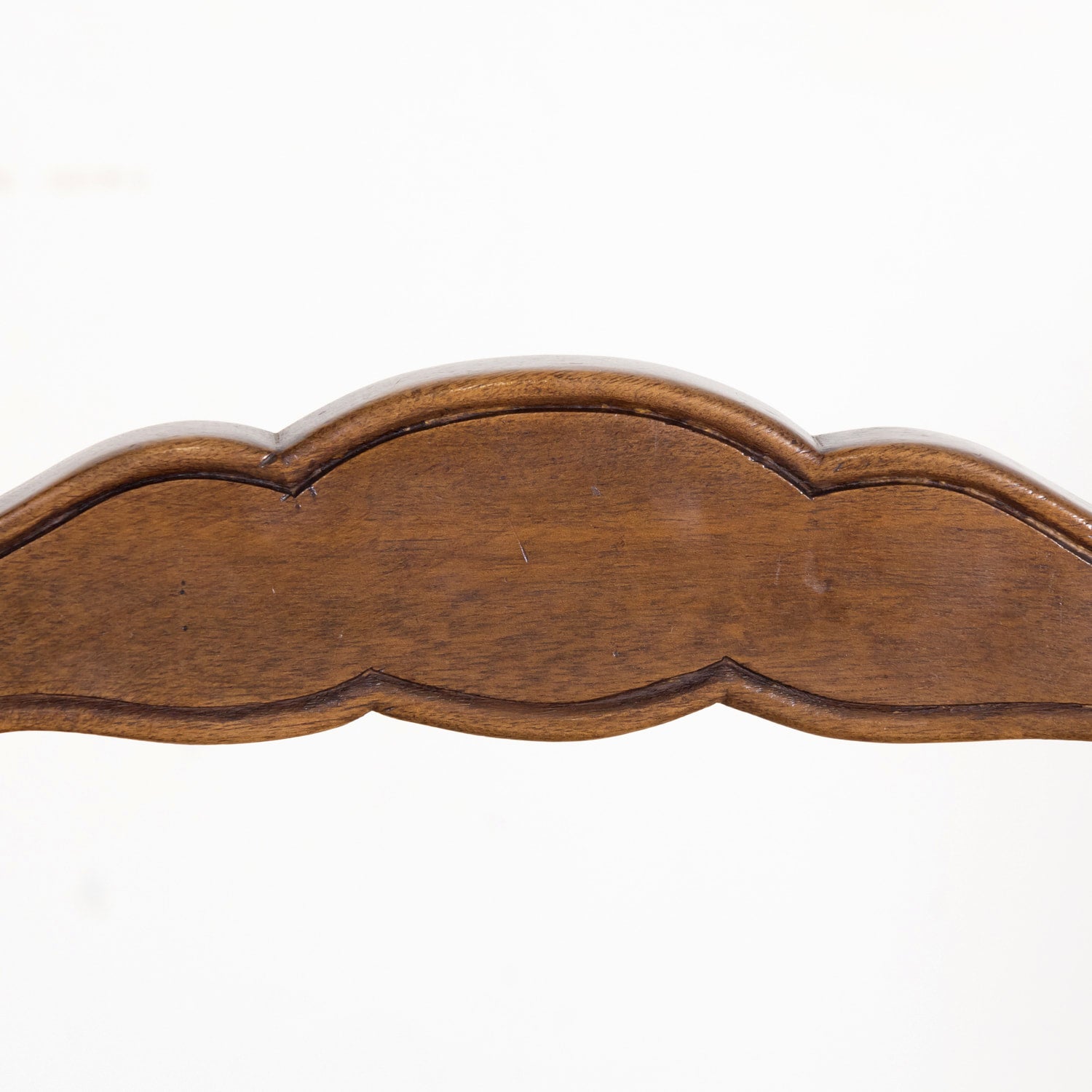 19th Century Country French Louis XV Style Walnut Ladder Back Dining Chairs with Rush Seats, Set of Eight