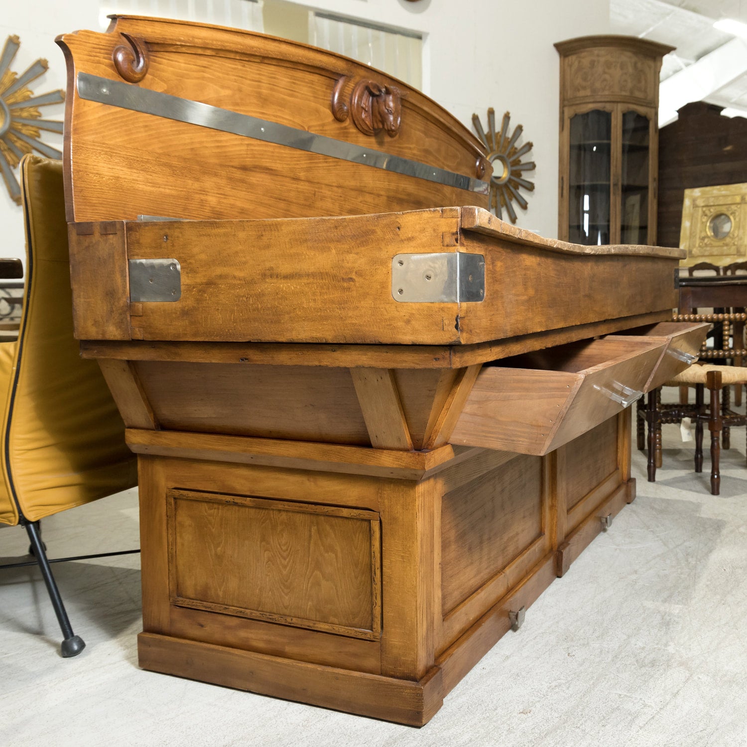 Large Early 20th Century French Double Billot de Boucher or Butcher Block