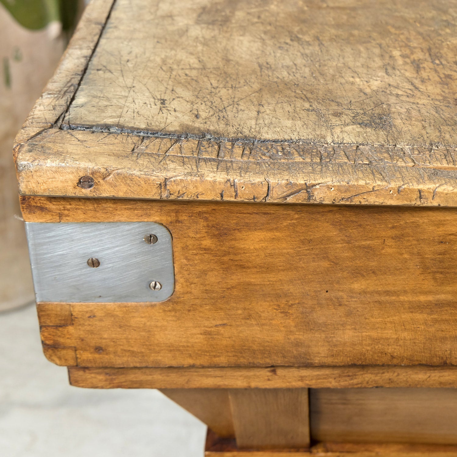 Large Early 20th Century French Double Billot de Boucher or Butcher Block