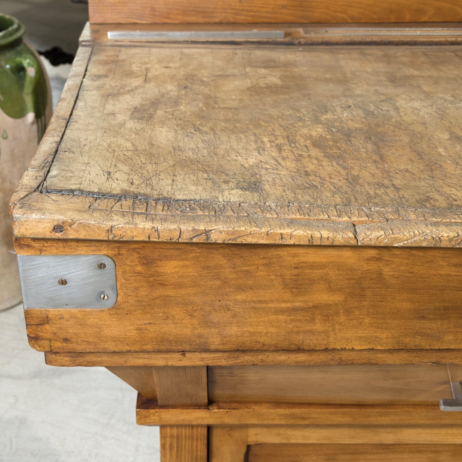 Large Early 20th Century French Double Billot de Boucher or Butcher Block