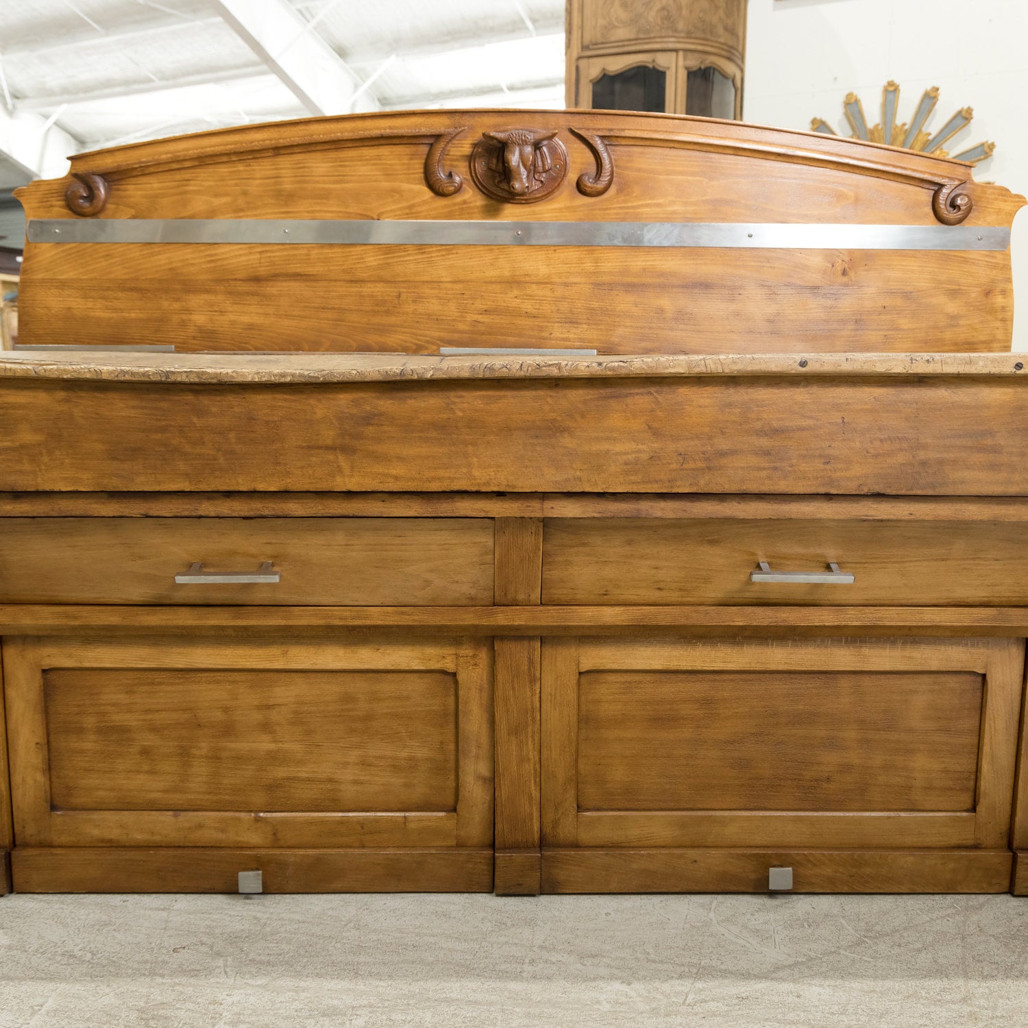 Large Early 20th Century French Double Billot de Boucher or Butcher Block