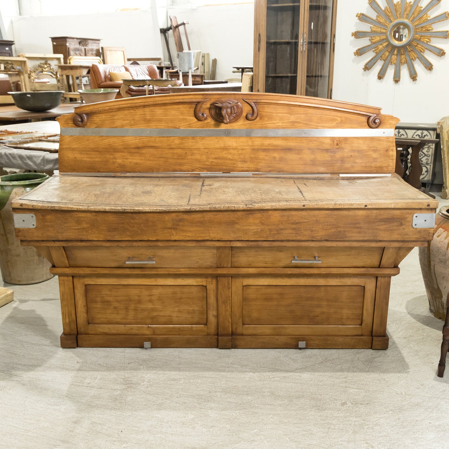 Large Early 20th Century French Double Billot de Boucher or Butcher Block