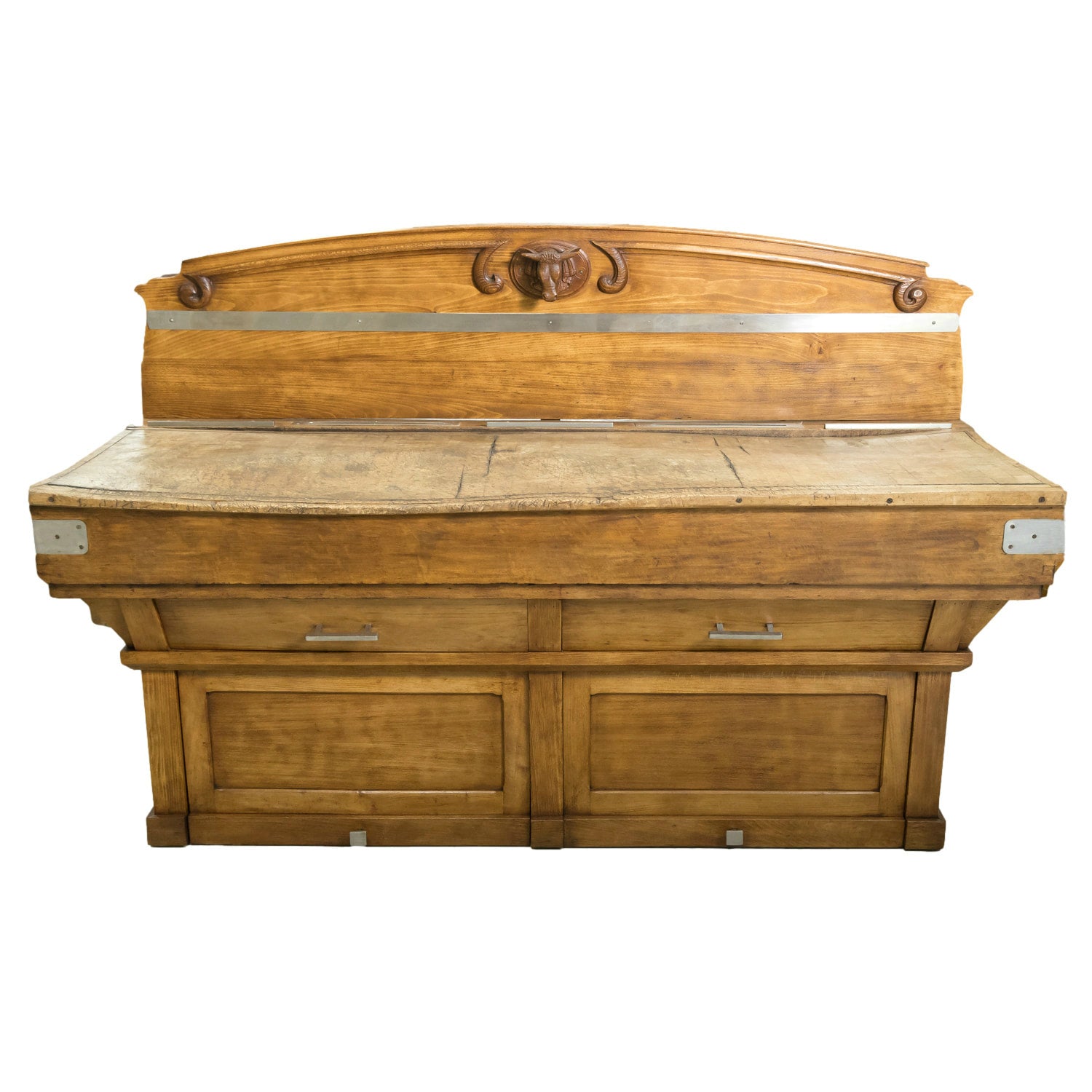 Large Early 20th Century French Double Billot de Boucher or Butcher Block