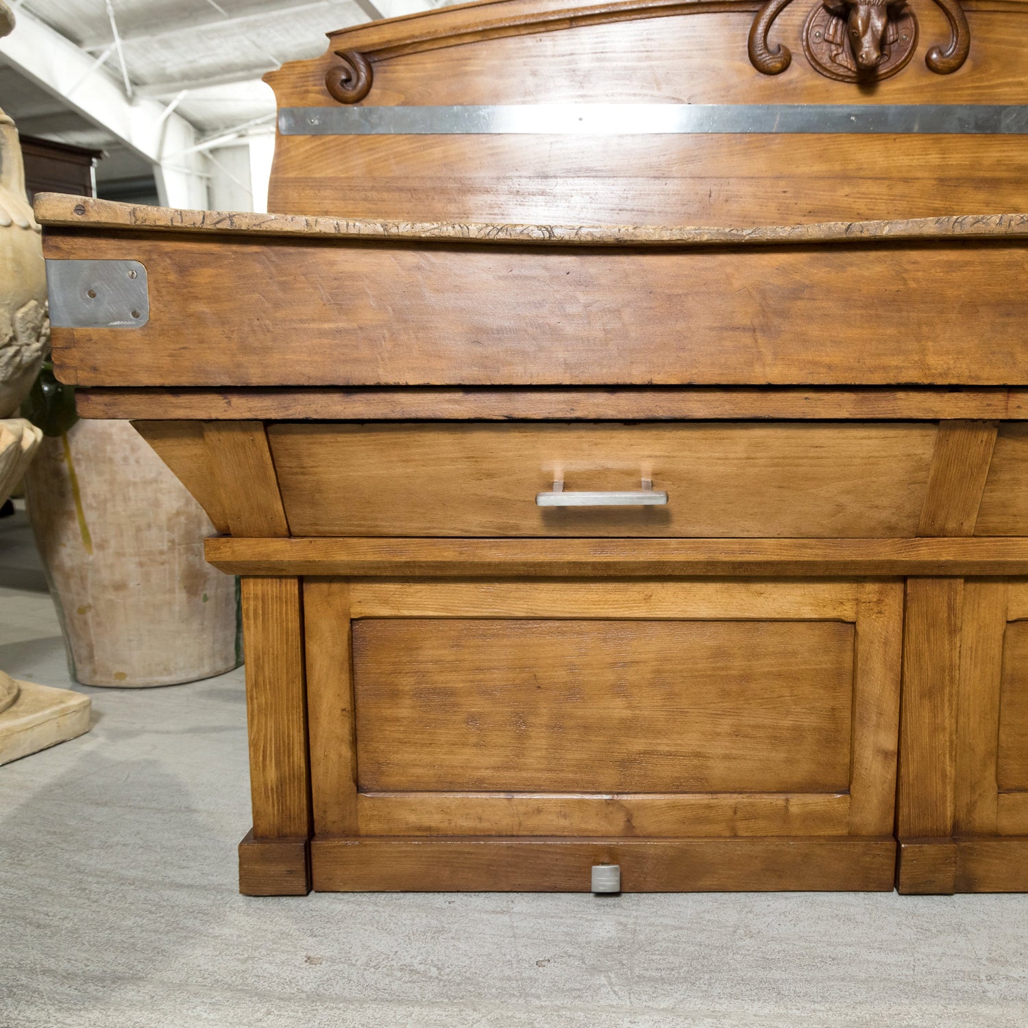 Large Early 20th Century French Double Billot de Boucher or Butcher Block