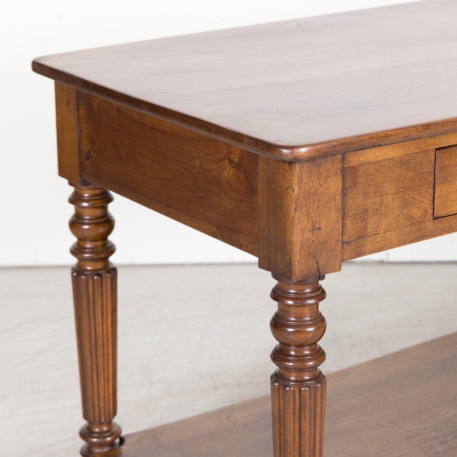 Mid-19th Century French Louis Philippe Period Walnut Draper's Table with Drawers