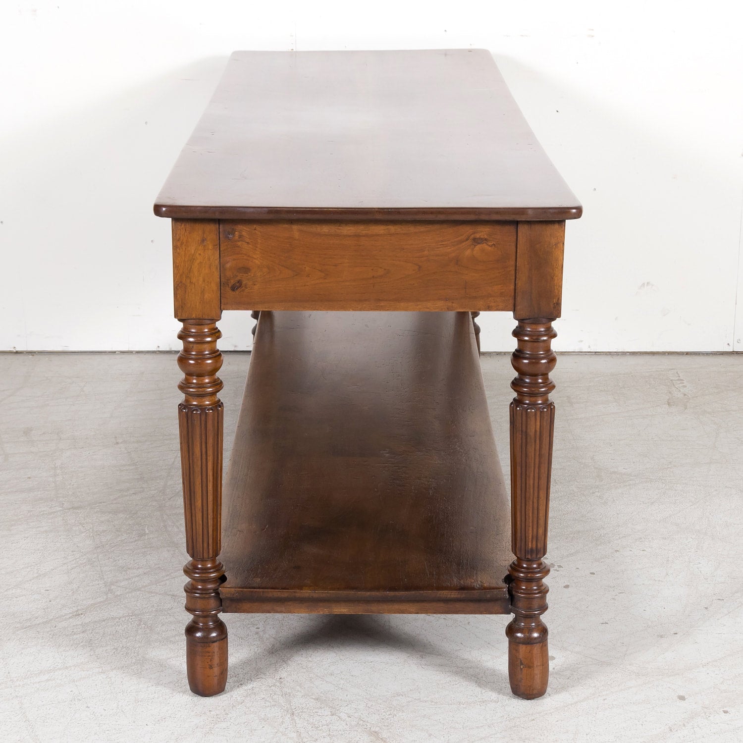 Mid-19th Century French Louis Philippe Period Walnut Draper's Table with Drawers