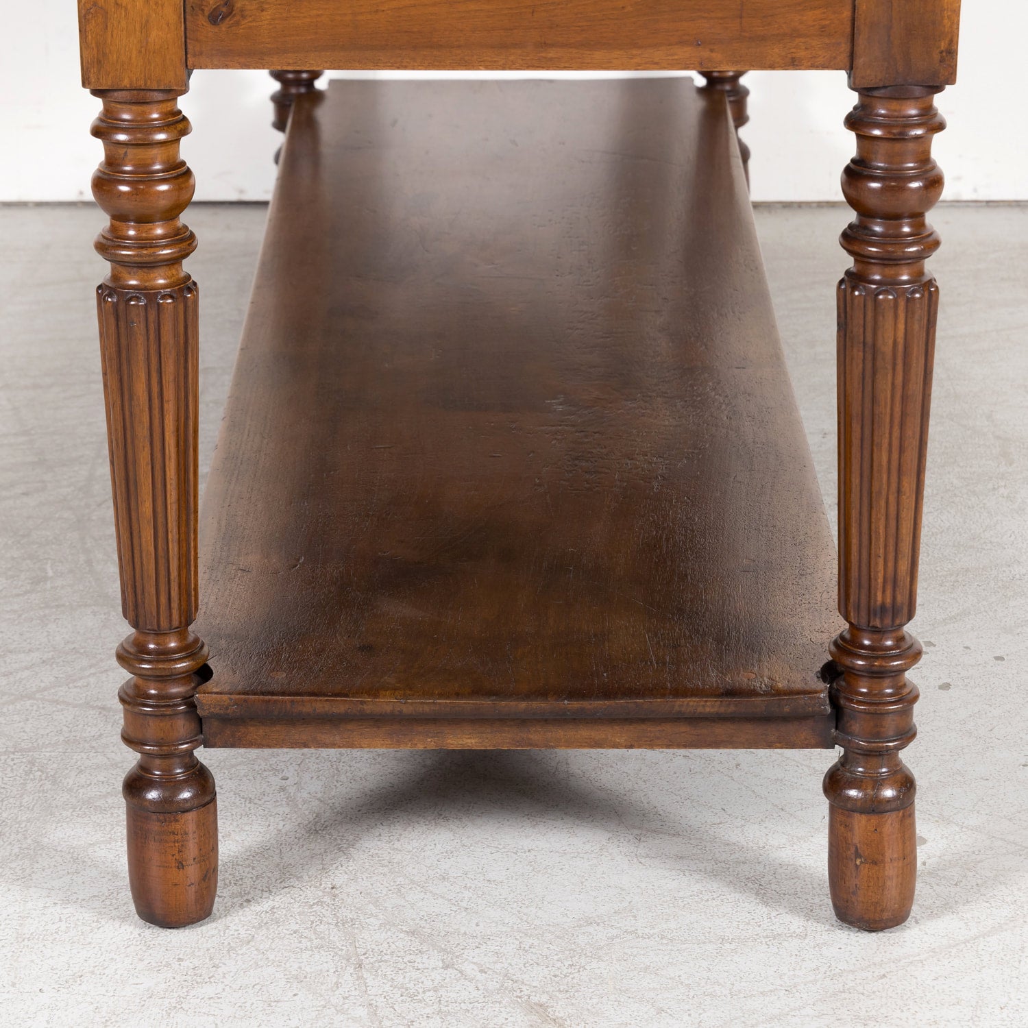 Mid-19th Century French Louis Philippe Period Walnut Draper's Table with Drawers
