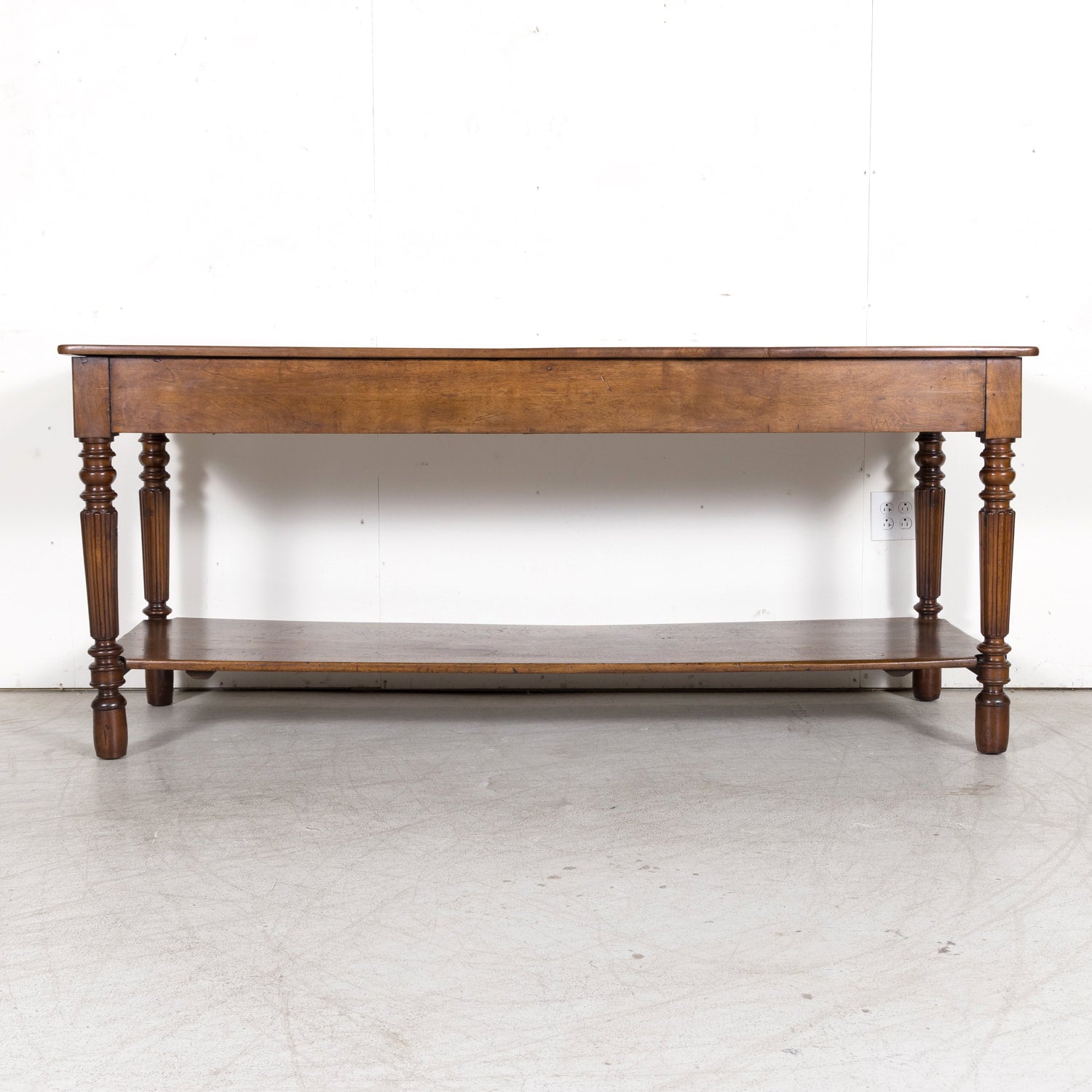 Mid-19th Century French Louis Philippe Period Walnut Draper's Table with Drawers