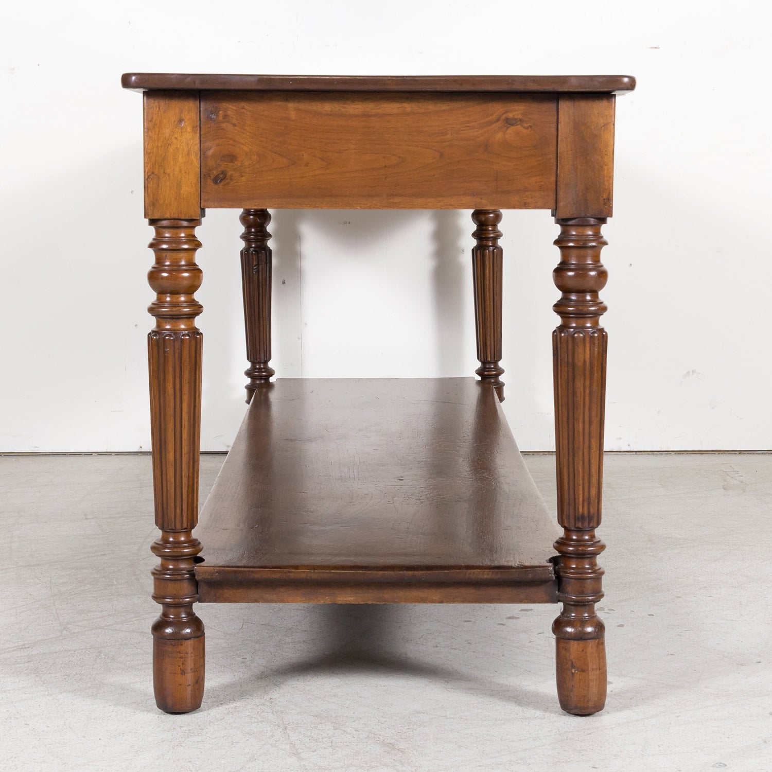 Mid-19th Century French Louis Philippe Period Walnut Draper's Table with Drawers