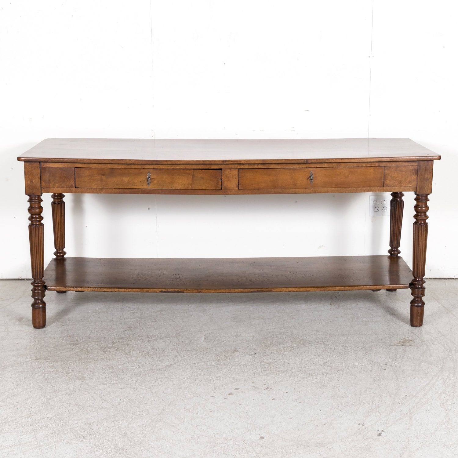 Mid-19th Century French Louis Philippe Period Walnut Draper's Table with Drawers