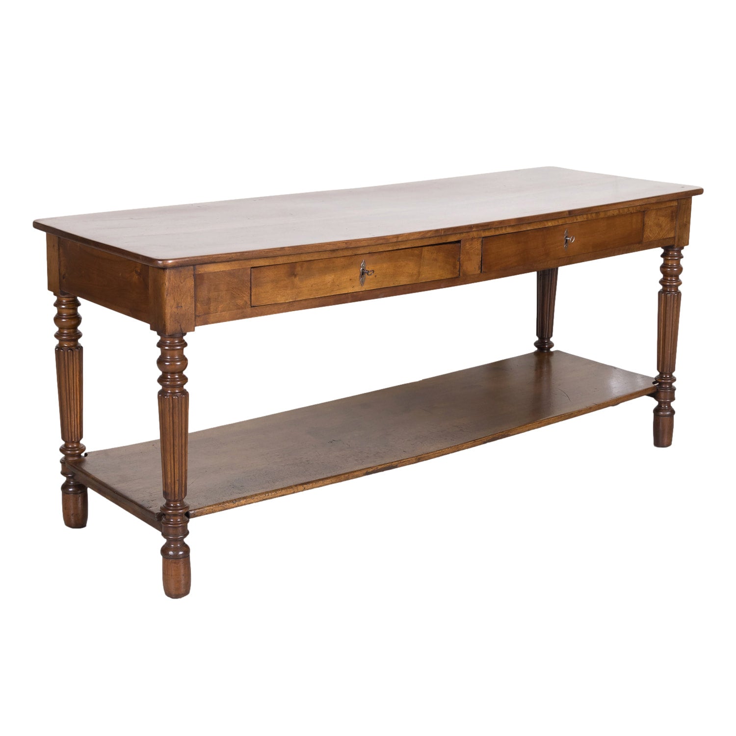 Mid-19th Century French Louis Philippe Period Walnut Draper's Table with Drawers