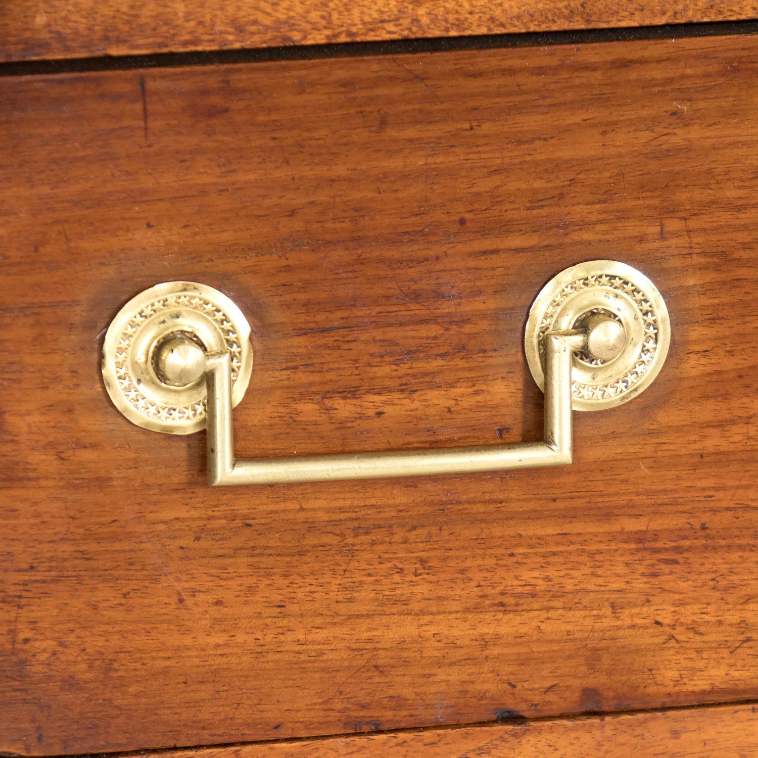Early 19th Century French Louis XVI Style Tall Mahogany Gentleman's Chest of Drawers or Chiffoniere with Marble Top