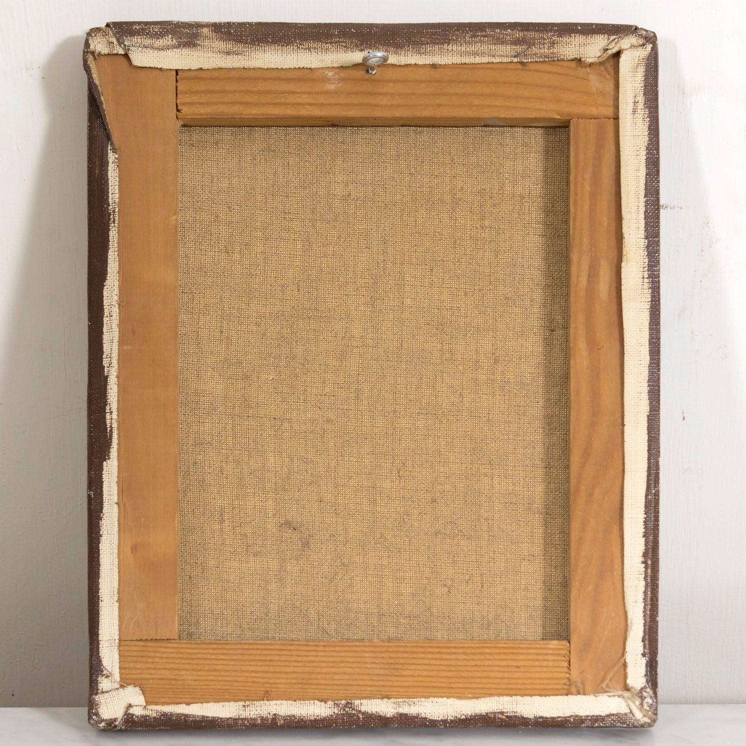 Small Oil on Canvas French Seascape Painting Fishing Boats and Calanques