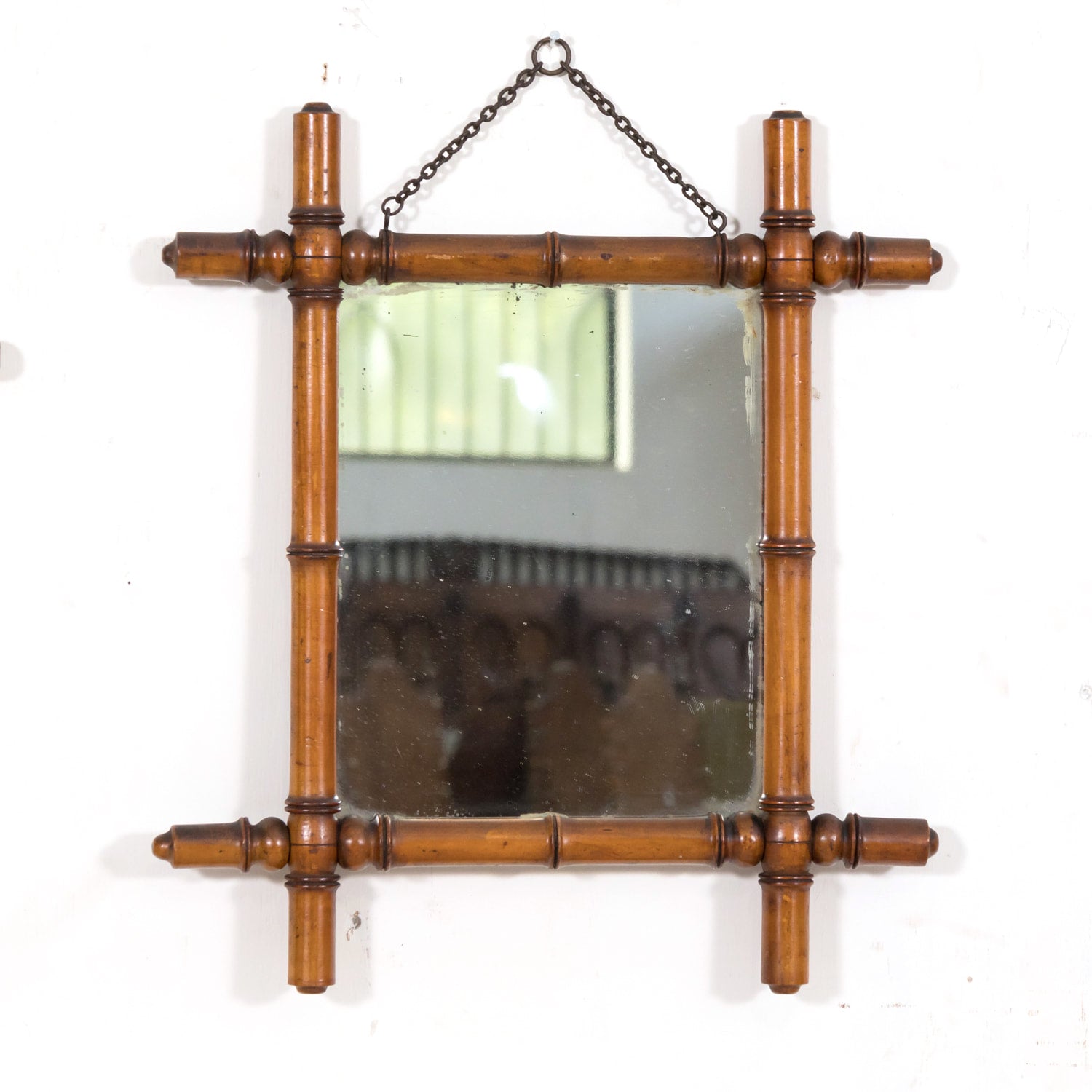 19th to 20th Century Carved French Faux Bamboo Mirrors