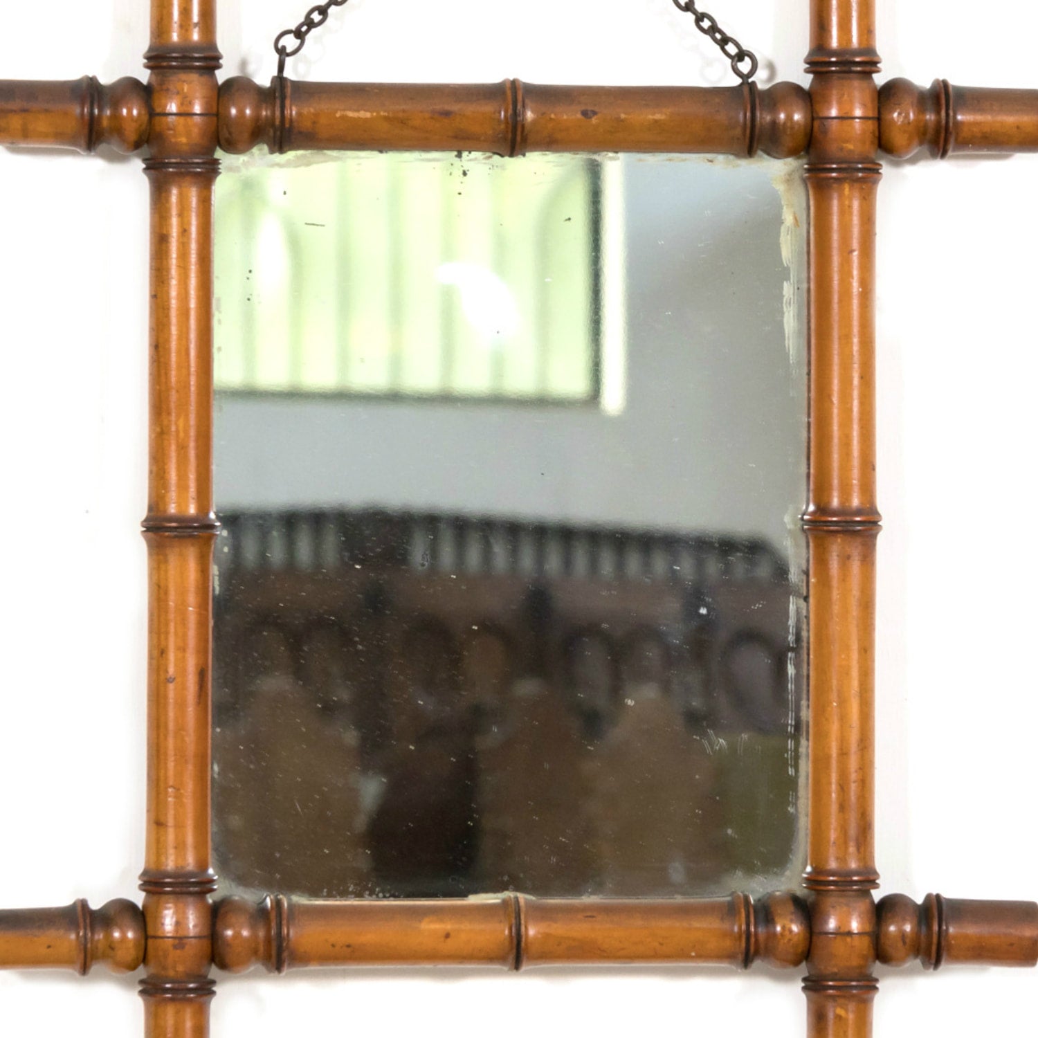 19th to 20th Century Carved French Faux Bamboo Mirrors