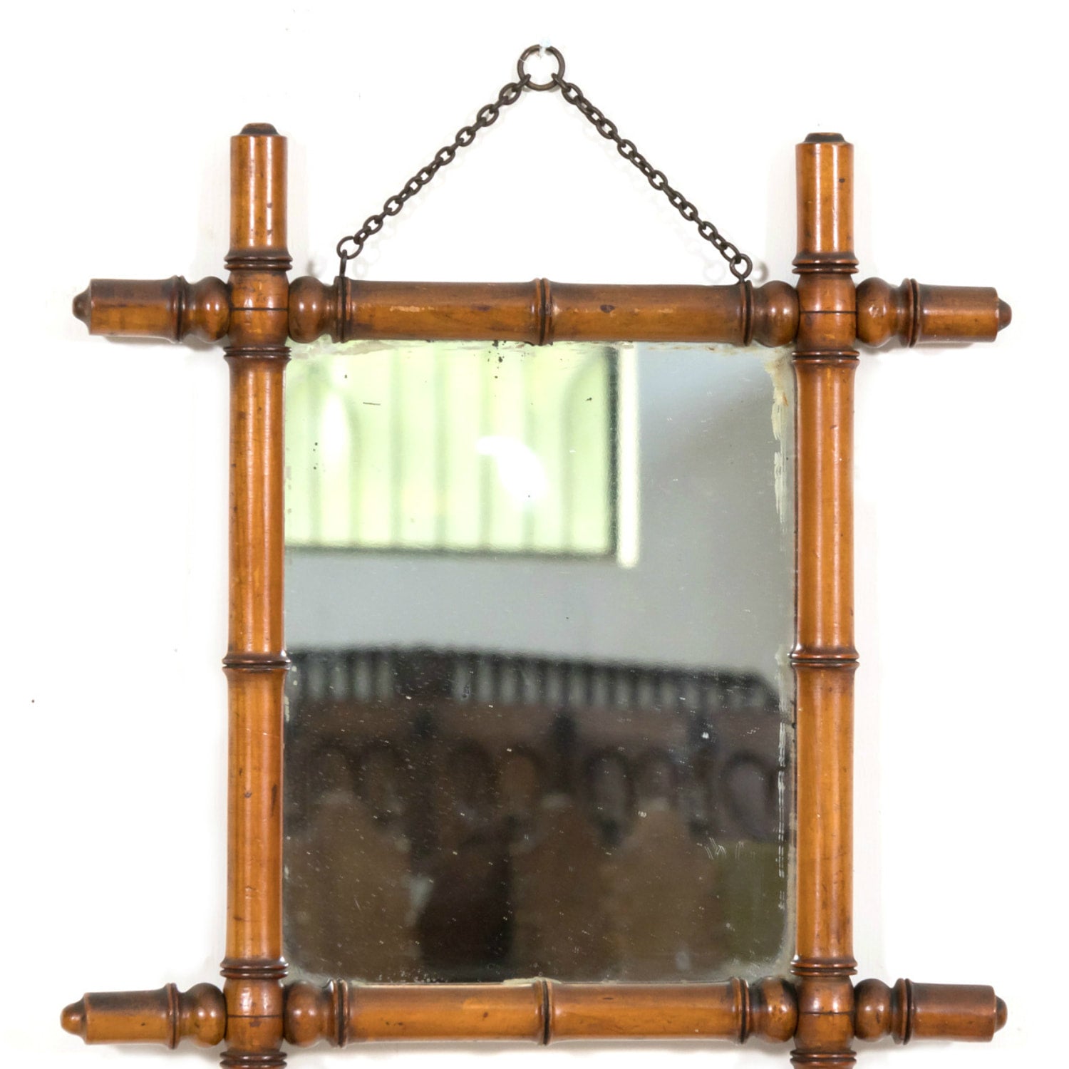 19th to 20th Century Carved French Faux Bamboo Mirrors