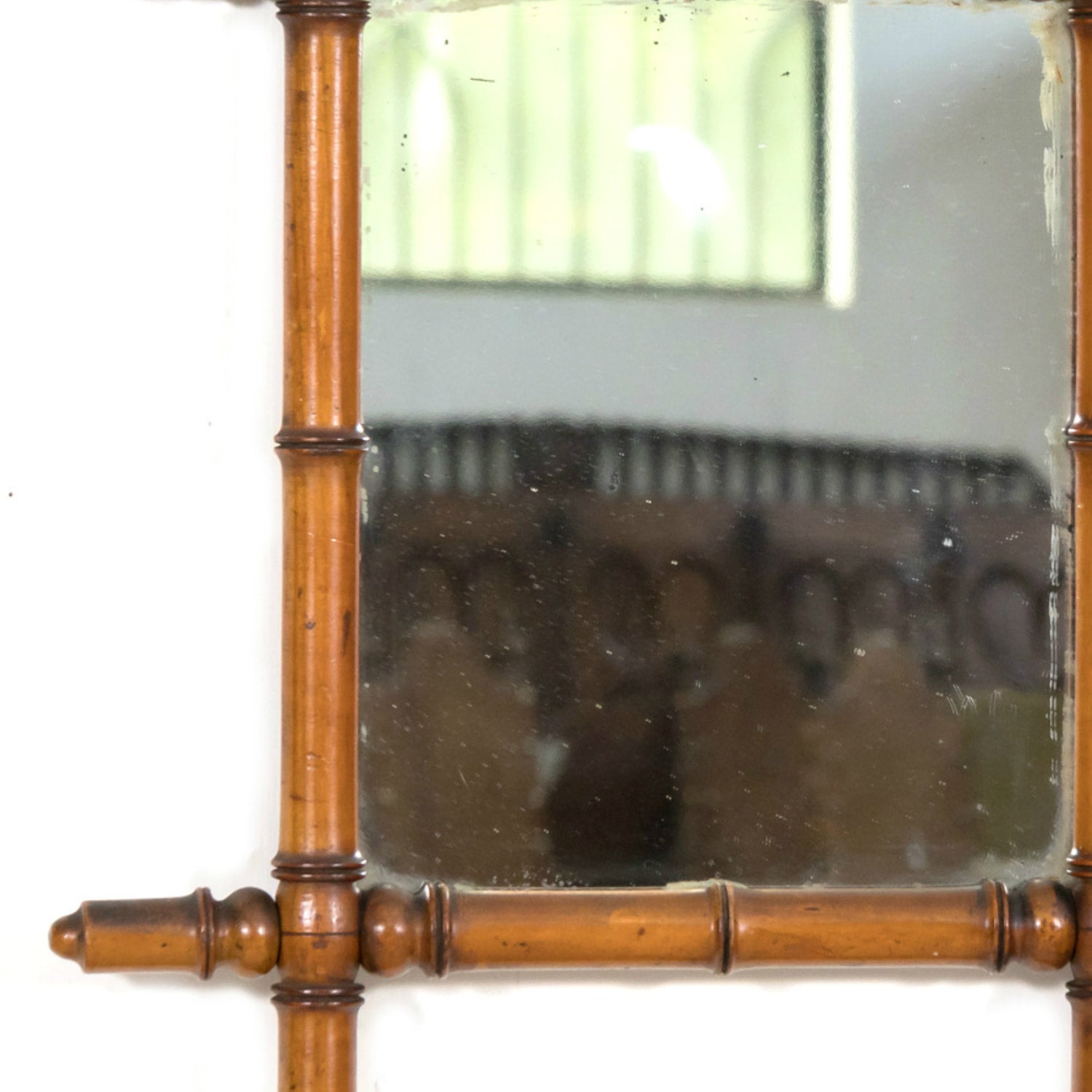 19th to 20th Century Carved French Faux Bamboo Mirrors