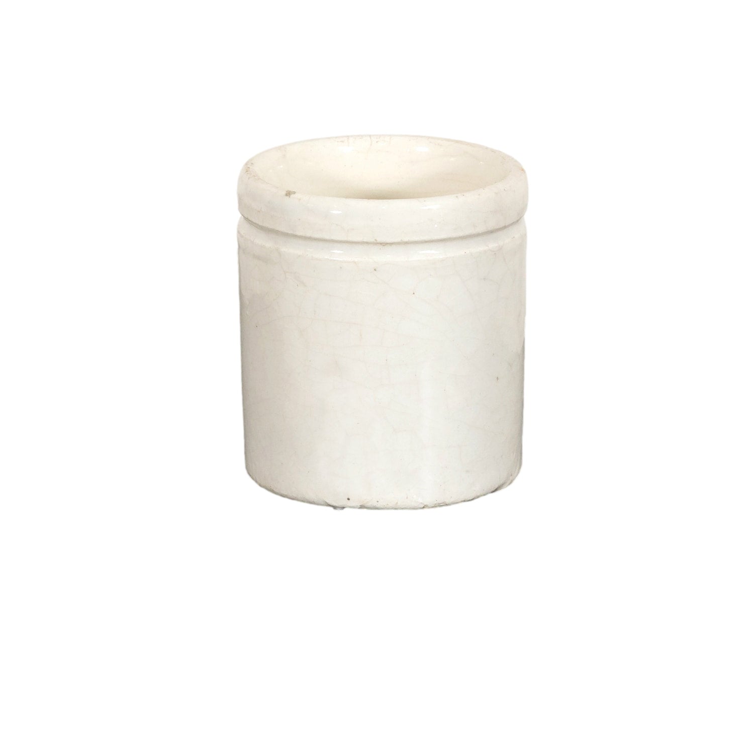 Small 19th Century Antique French Ironstone Preserving Pots or Pots à Confiture