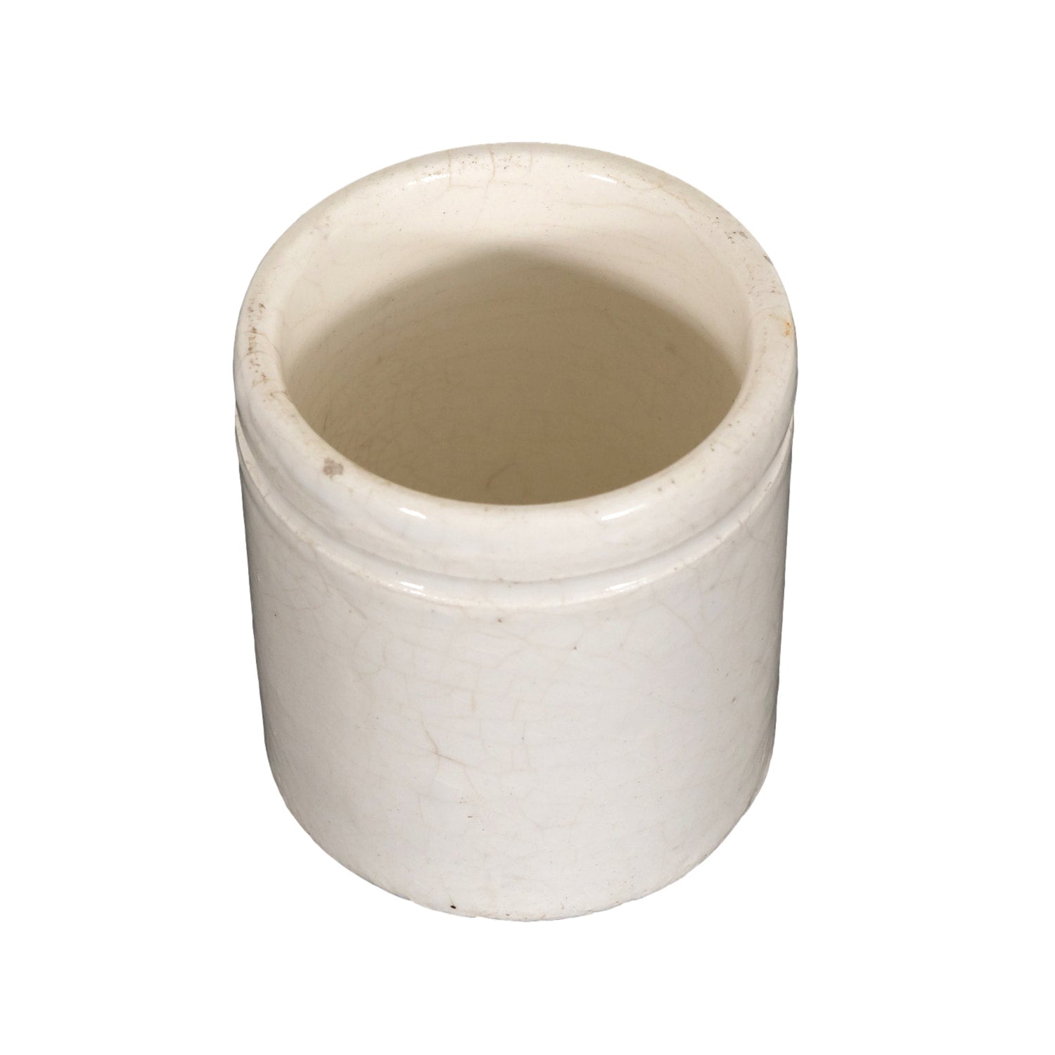 Small 19th Century Antique French Ironstone Preserving Pots or Pots à Confiture