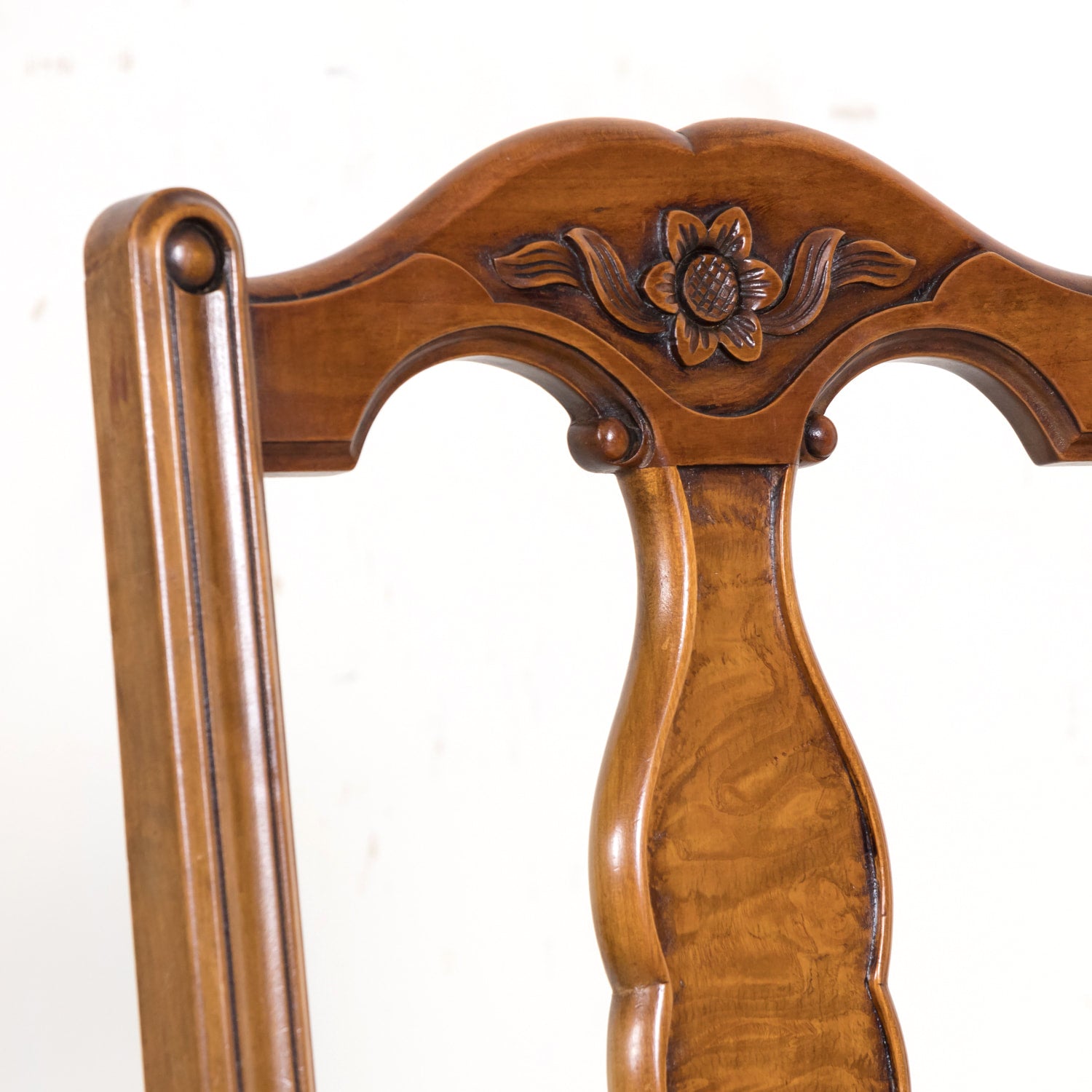 Set of Eight 19th Century Country French Louis XV Style Carved Walnut Dining Side Chairs with Rush Seats