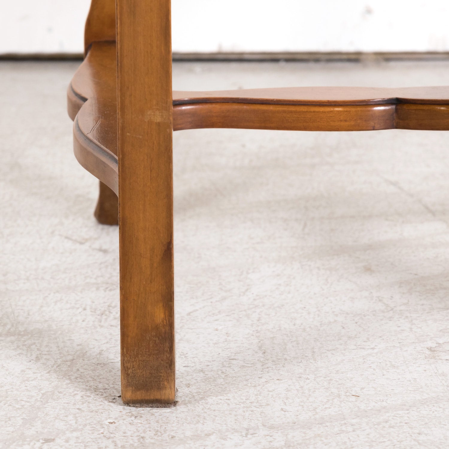 Set of Eight 19th Century Country French Louis XV Style Carved Walnut Dining Side Chairs with Rush Seats