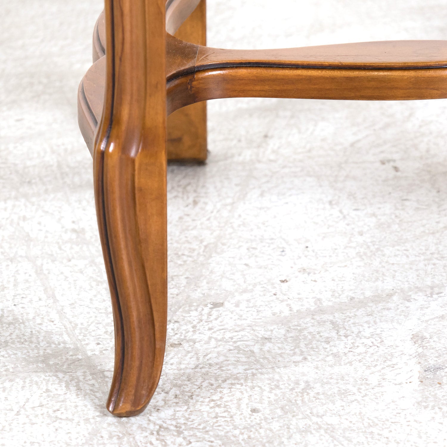 Set of Eight 19th Century Country French Louis XV Style Carved Walnut Dining Side Chairs with Rush Seats