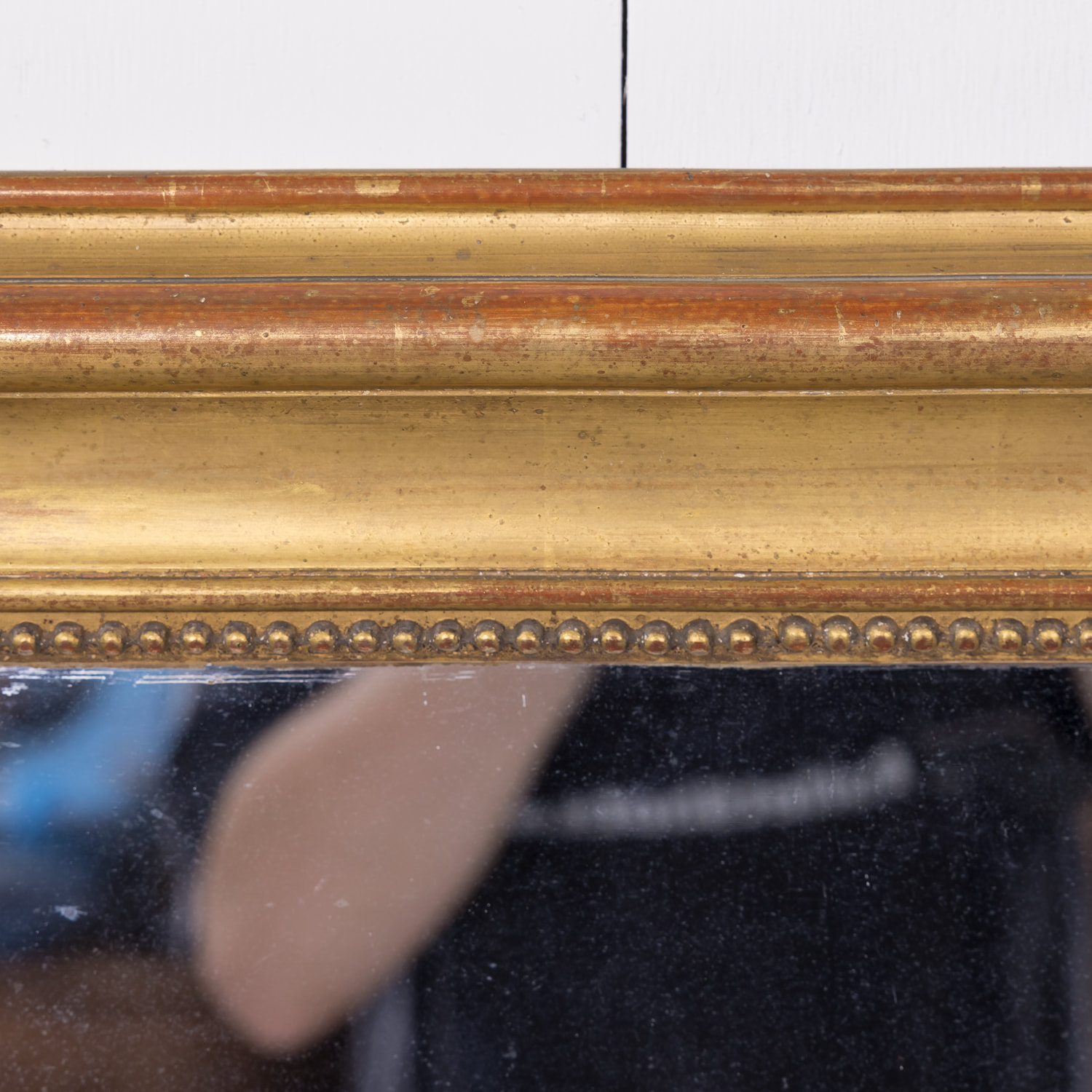 Large 19th Century Louis Philippe Gold Gilt Mirror with Crest for sale at  Pamono