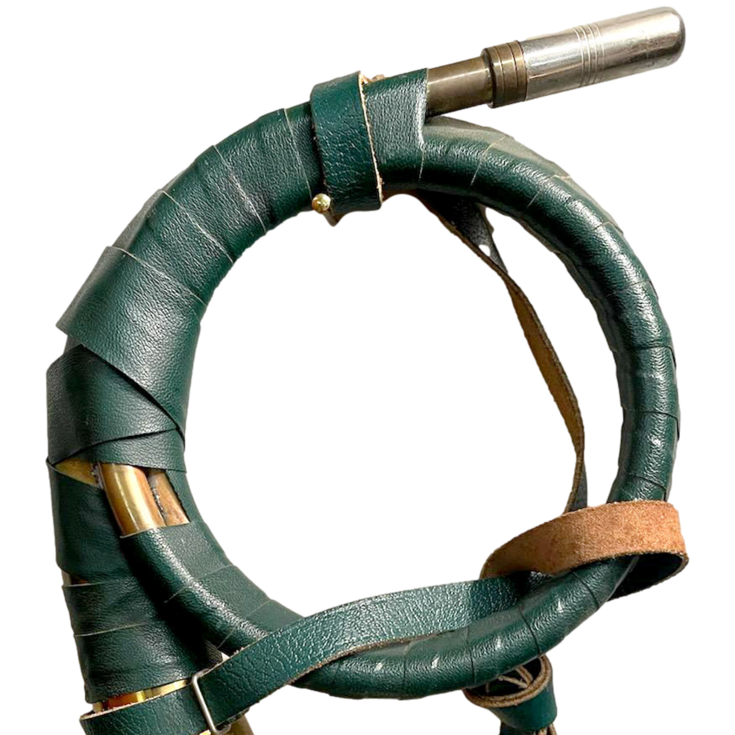Late 19th Century Fürst-Pless German Leather Wrapped Hunting Horn